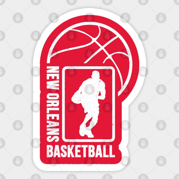 New Orleans Basketball 02 Sticker by yasminkul